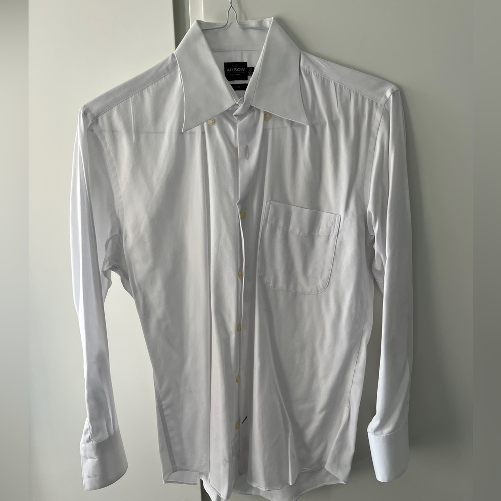 Arrow men’s slim white shirt - 15 1/2 - 32